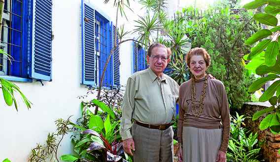 Dona Elza e o marido Rui Mourão: Dona Elza e o marido Rui Mourão: