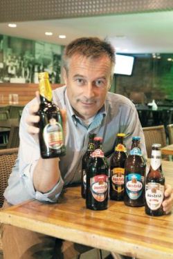 Herwig Gangl, proprietrio da Krug Bier: investimento na fbrica reflete confiana na expanso do mercado de cervejas especiais(foto: Geraldo Goulart)