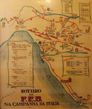 Clique para ampliar e ver o mapa das operaes da FEB na Itlia, na Segunda Guerra Mundial(foto: Reproduo/Cludio Cunha)