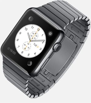 A empresa de Steve Jobs também entra no mercado dos relógios inteligentes, com seu Apple Watch(foto: Apple/Divulgação) A empresa de Steve Jobs também entra no mercado dos relógios inteligentes, com seu Apple Watch(foto: Apple/Divulgação)
