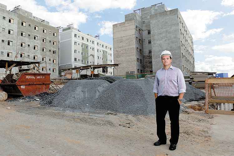 Rafael Menin, 34 anos, copresidente da MRV, em obra da empresa, em Contagem: Rafael Menin, 34 anos, copresidente da MRV, em obra da empresa, em Contagem: