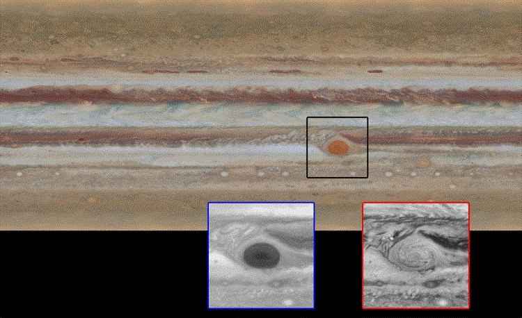 Dentro da mancha surgiu também um filamento, para surpresa dos cientistas, que se movimenta conforme os fortes ventos da região(foto: NASA/ESA/Goddard/UCBerkeley/JPL-Caltech/STScI/Divulgação) Dentro da mancha surgiu também um filamento, para surpresa dos cientistas, que se movimenta conforme os fortes ventos da região(foto: NASA/ESA/Goddard/UCBerkeley/JPL-Caltech/STScI/Divulgação)
