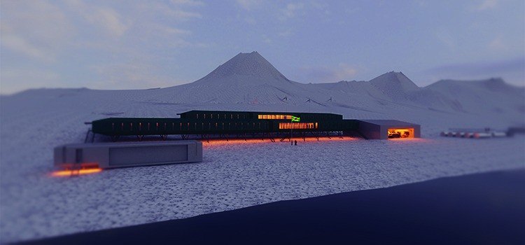 Perspectiva em 3D mostra como ficará a nova Estação Antártica Comandante Ferraz(foto: Marinha do Brasil/Divulgação) Perspectiva em 3D mostra como ficará a nova Estação Antártica Comandante Ferraz(foto: Marinha do Brasil/Divulgação)