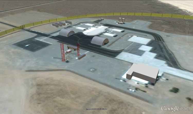 A Área 6 possui inúmeros hangares e galpões, capazes de armazenar aeronaves, incluindo os drones militares usados em bombardeios(foto: Google Earth/Reprodução) A Área 6 possui inúmeros hangares e galpões, capazes de armazenar aeronaves, incluindo os drones militares usados em bombardeios(foto: Google Earth/Reprodução)