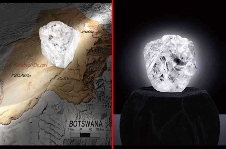 Mina de diamantes em botswana