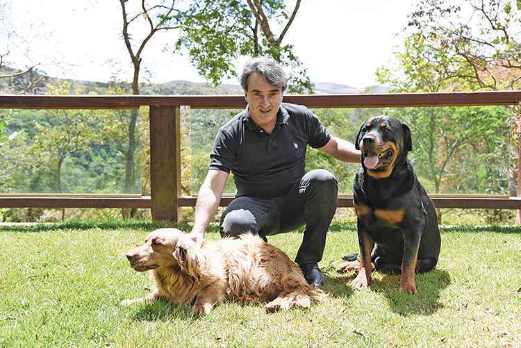 O psicólogo Mauro Vilela supera a perda da cadela Bianca ao lado do vira-lata Troy e do rottweiler Bernardo: O psicólogo Mauro Vilela supera a perda da cadela Bianca ao lado do vira-lata Troy e do rottweiler Bernardo: