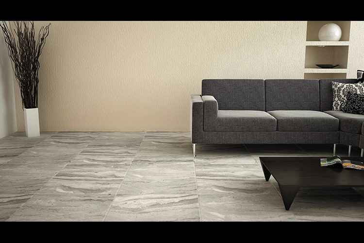 Piso de porcelanato: grandes formatos marmorizados garantem originalidade e plasticidade às peças(foto: Divulgação) Piso de porcelanato: grandes formatos marmorizados garantem originalidade e plasticidade às peças(foto: Divulgação)